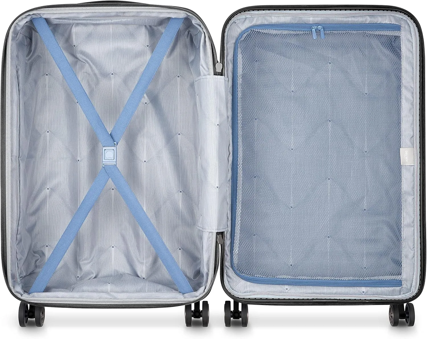 DELSEY PARIS Cruise 3.0 Hardside Expandable Luggage with Spinner Wheels, Graphite, Checked-Medium 24 Inch