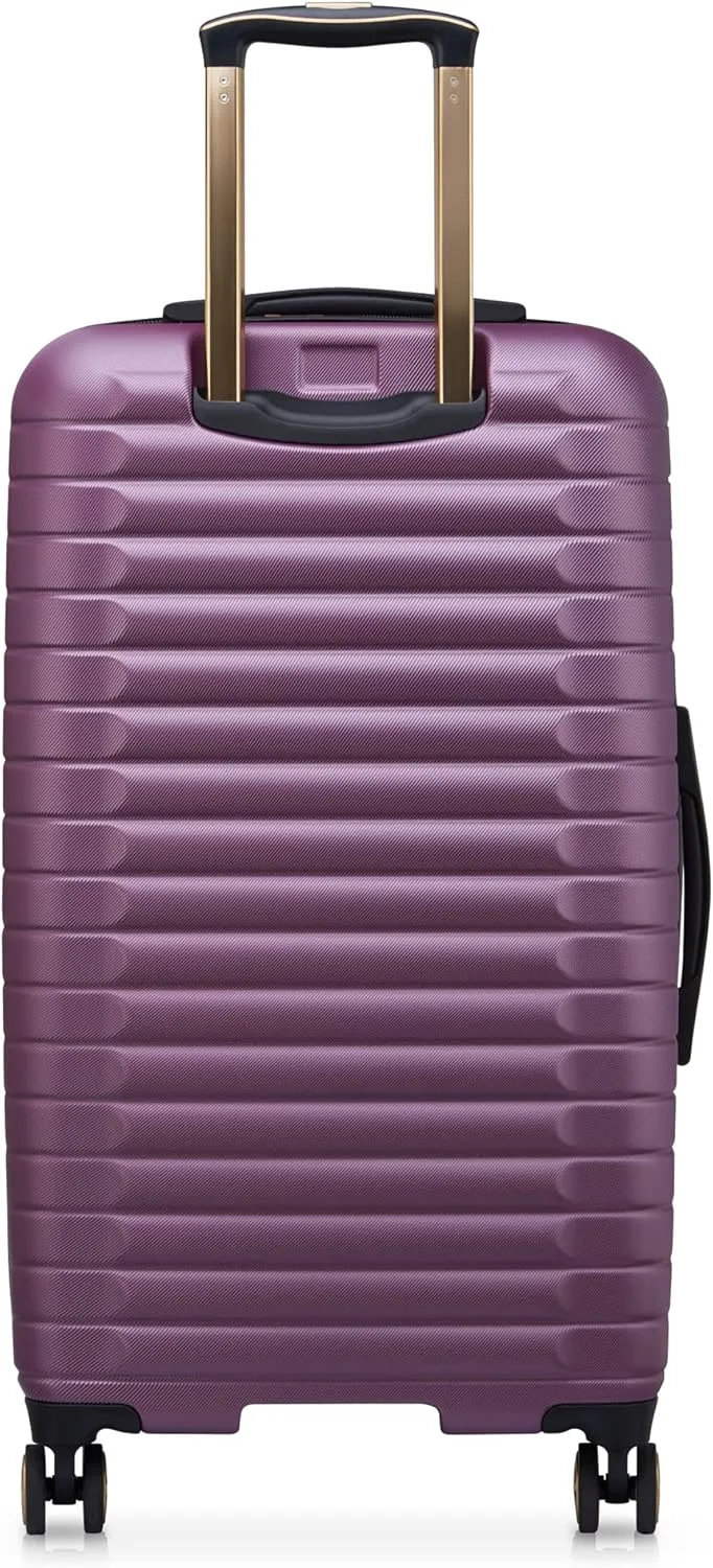 DELSEY PARIS Cruise 3.0 Hardside Expandable Luggage with Spinner Wheels, Plum, Checked 26 Inch Trunk