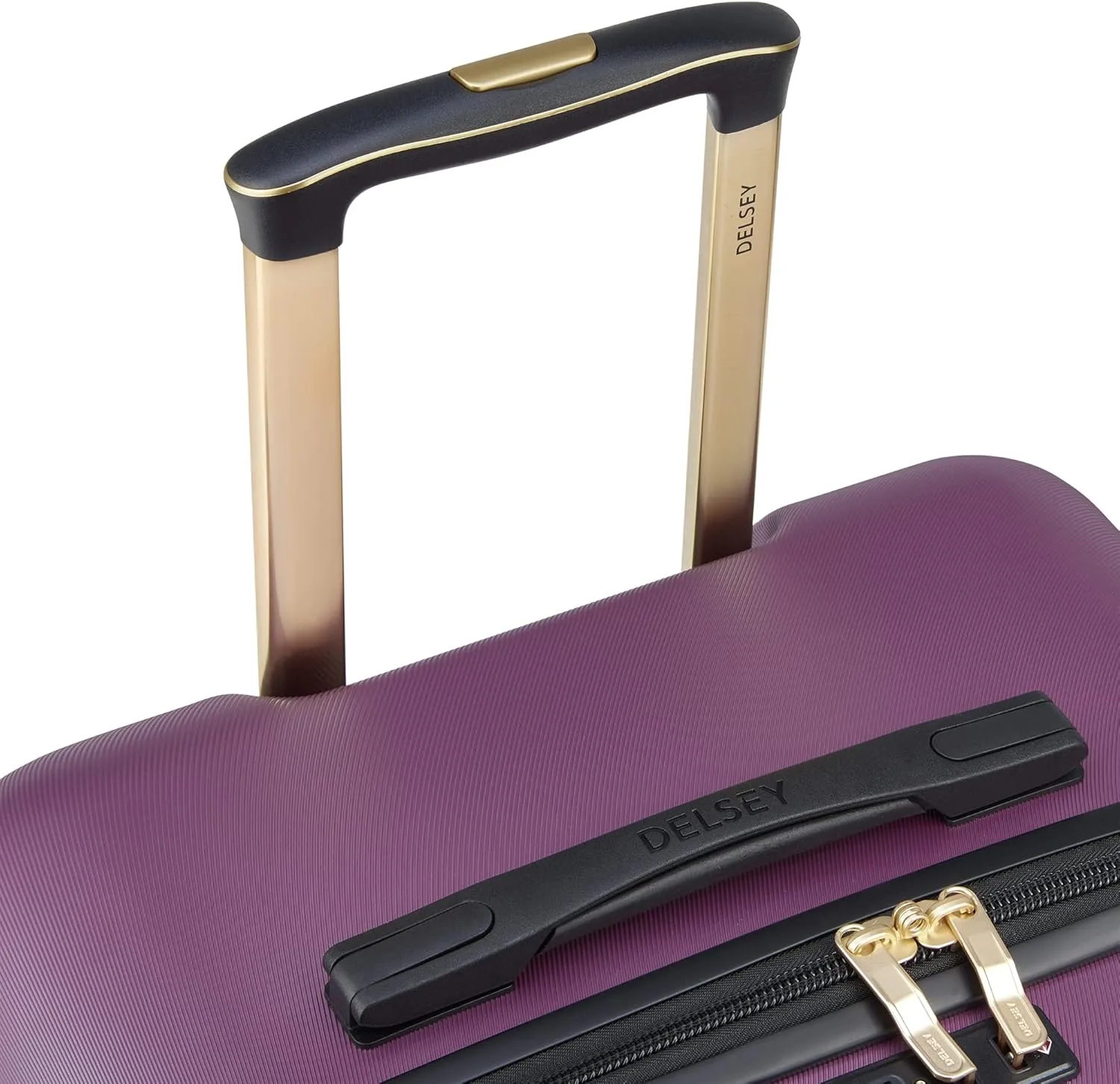 DELSEY PARIS Cruise 3.0 Hardside Expandable Luggage with Spinner Wheels, Plum, Checked 26 Inch Trunk