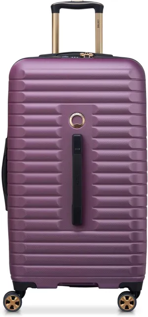 DELSEY PARIS Cruise 3.0 Hardside Expandable Luggage with Spinner Wheels, Plum, Checked 26 Inch Trunk
