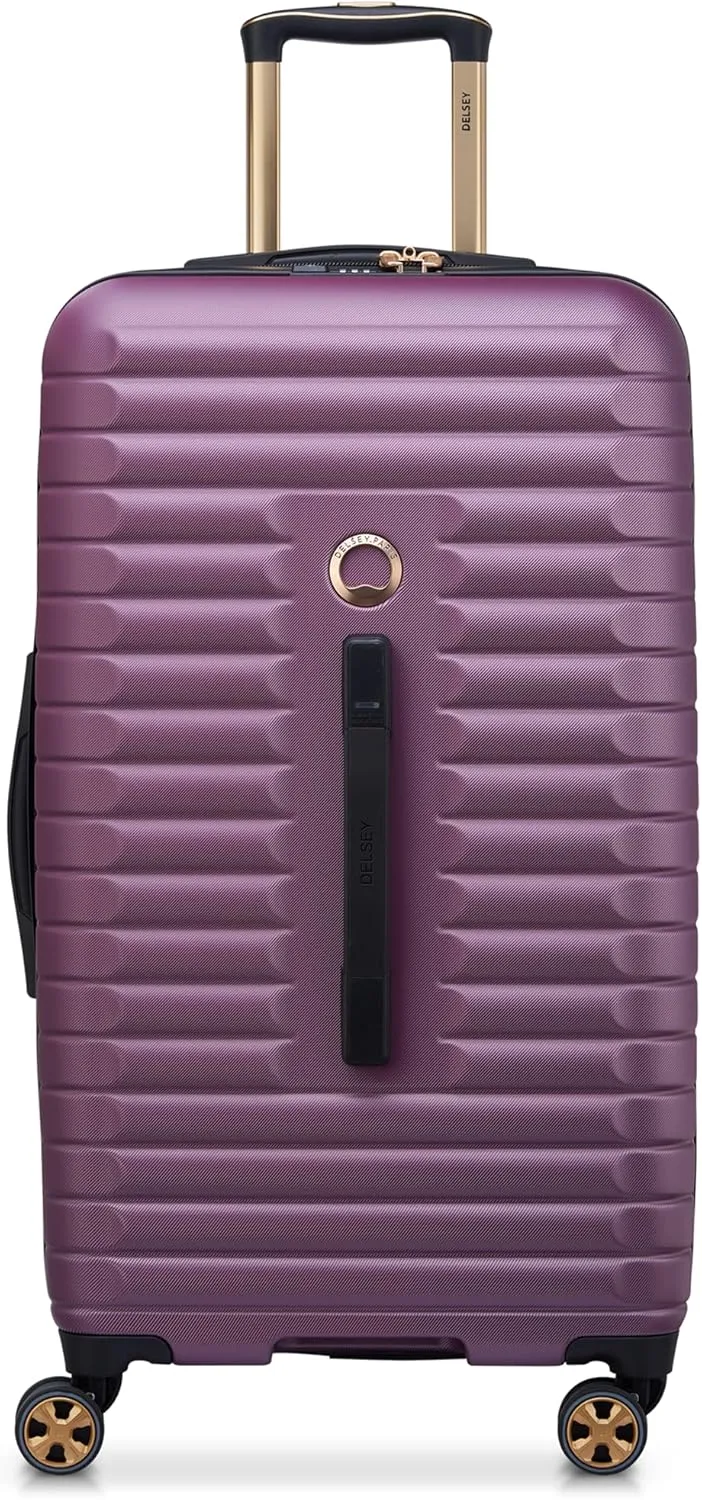 DELSEY PARIS Cruise 3.0 Hardside Expandable Luggage with Spinner Wheels, Plum, Checked 26 Inch Trunk