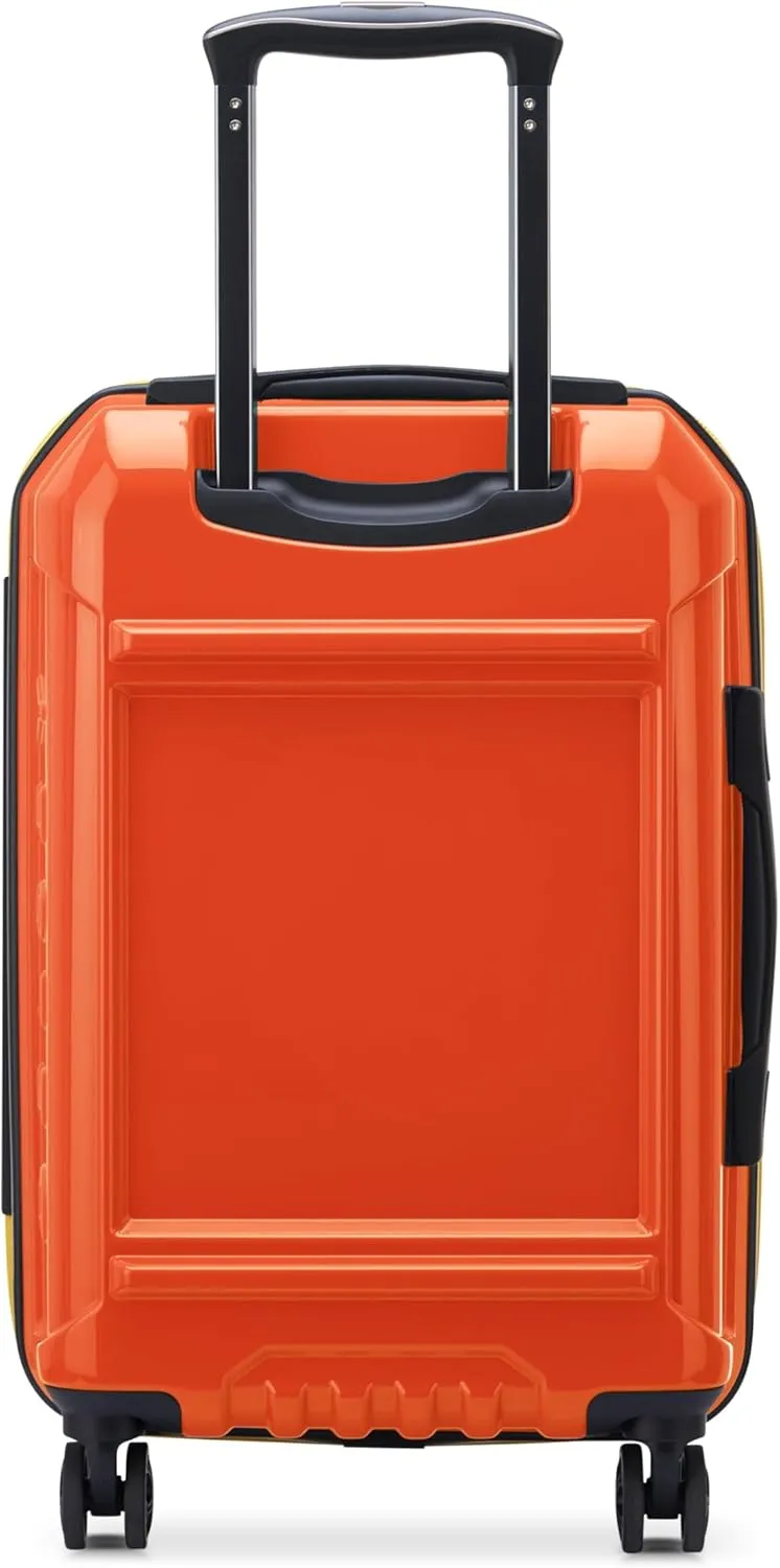 DELSEY PARIS Rempart Hardside Expandable Luggage with Spinner Wheels, Orange, Carry-On 19 Inch