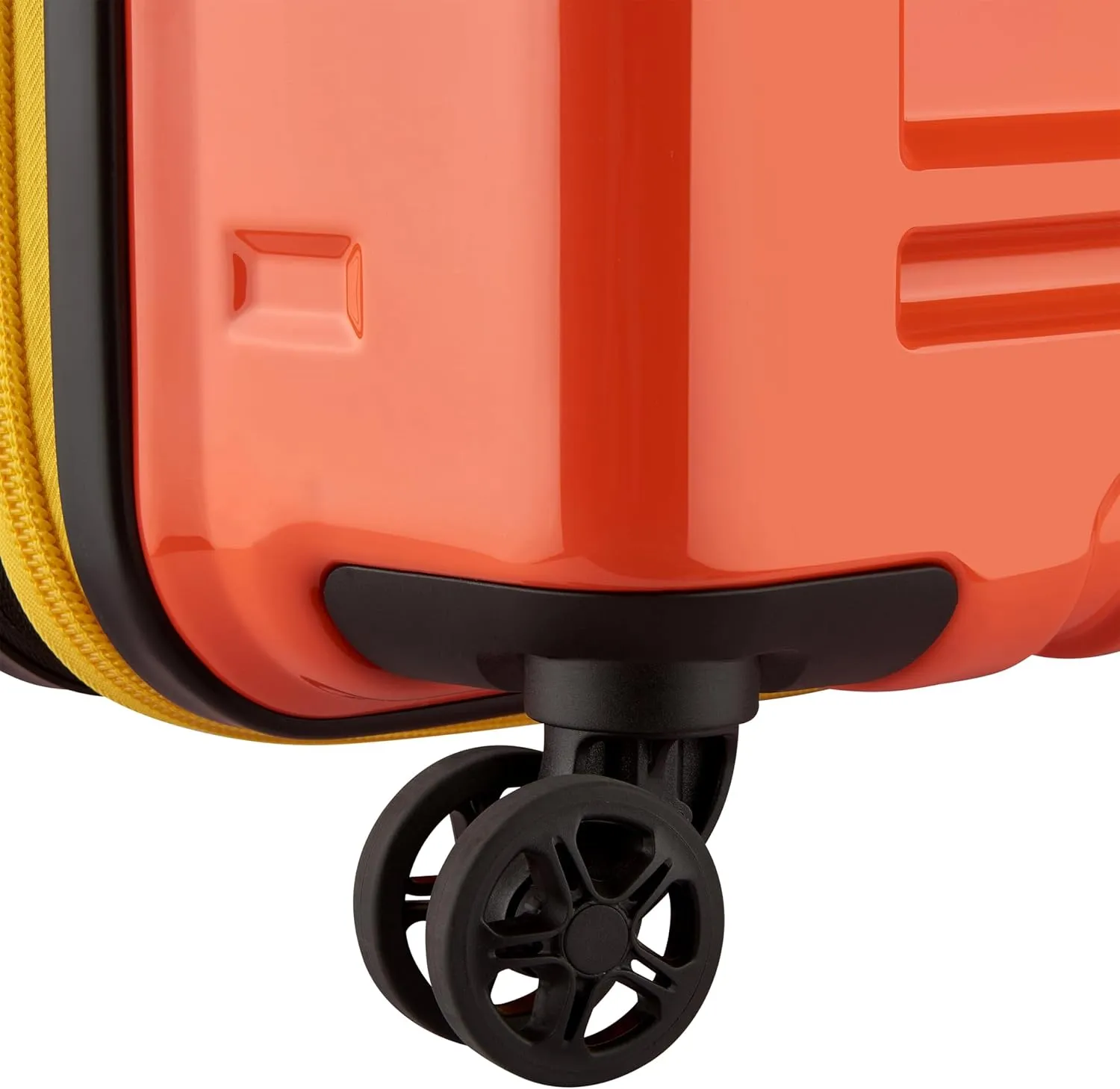 DELSEY PARIS Rempart Hardside Expandable Luggage with Spinner Wheels, Orange, Carry-On 19 Inch