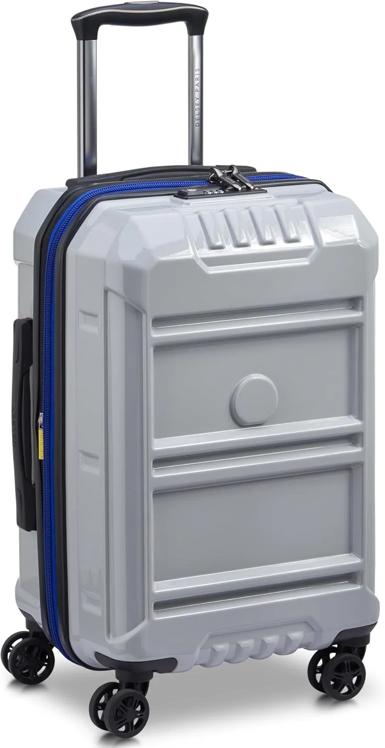 DELSEY PARIS Rempart Hardside Expandable Luggage with Spinner Wheels, Storm Grey, Carry-On 19 Inch