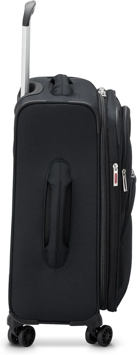 DELSEY PARIS Sky Max 2.0 Softside Expandable Luggage with Spinner Wheels, Black, Carry-on 21 Inch
