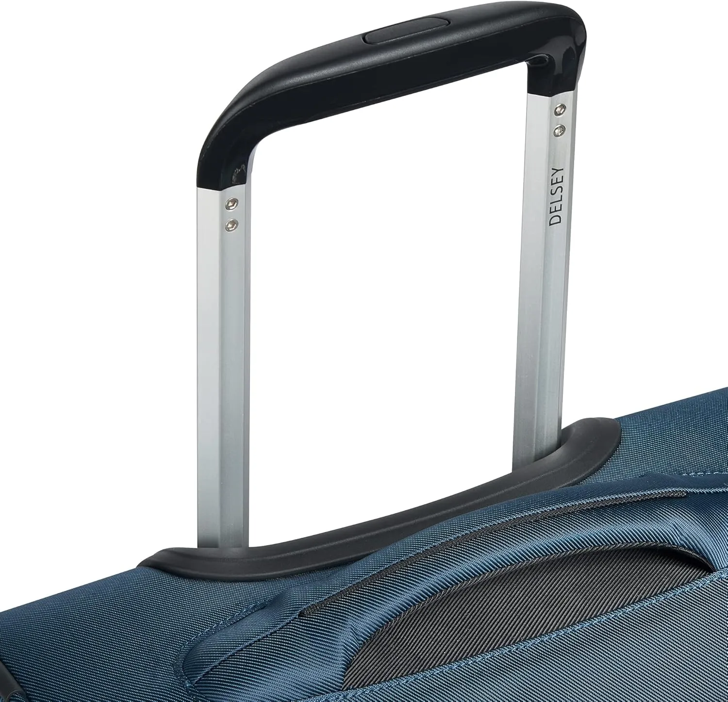 DELSEY PARIS Sky Max 2.0 Softside Expandable Luggage with Spinner Wheels, Blue, Checked-Large, 28 Inch