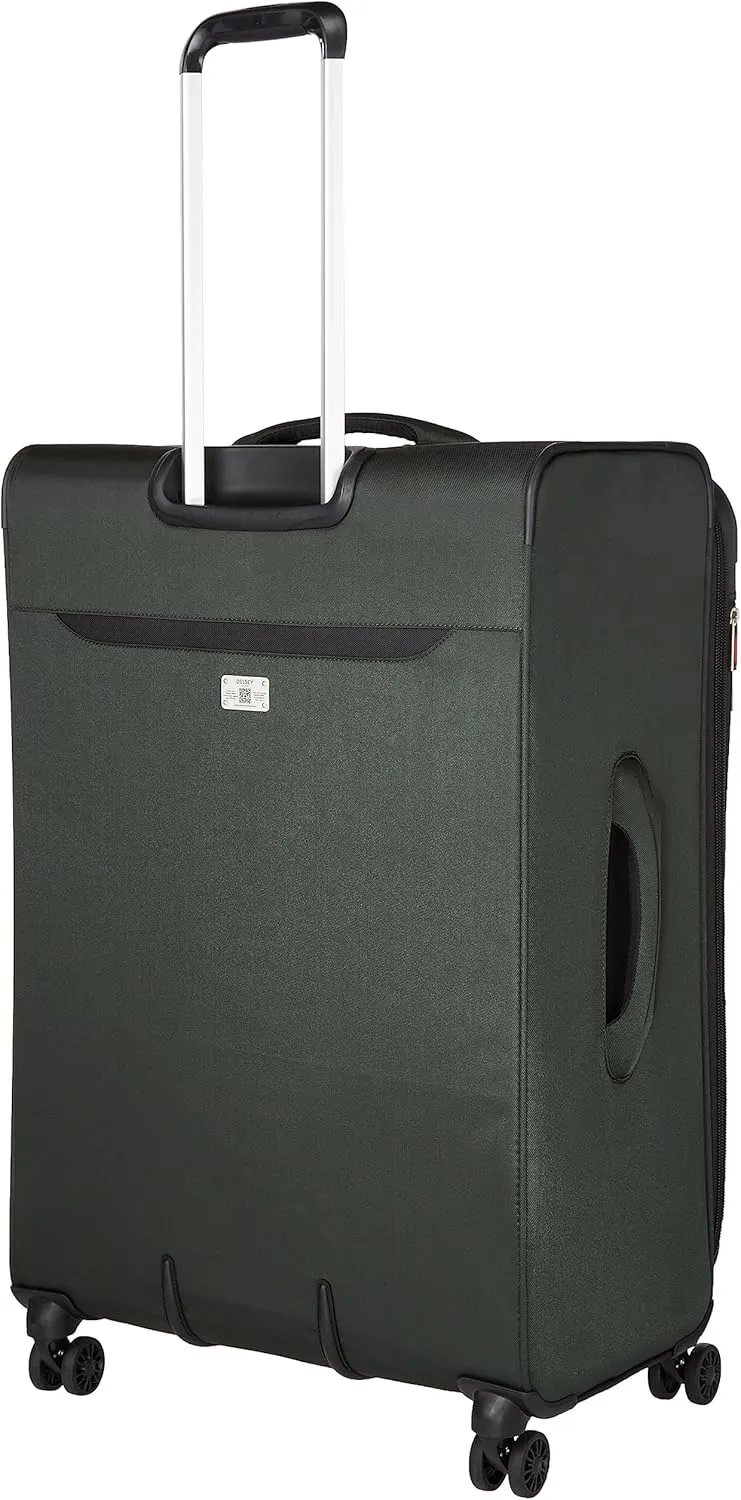 DELSEY PARIS Sky Max 2.0 Softside Expandable Luggage with Spinner Wheels, Green, Carry-on 21 Inch