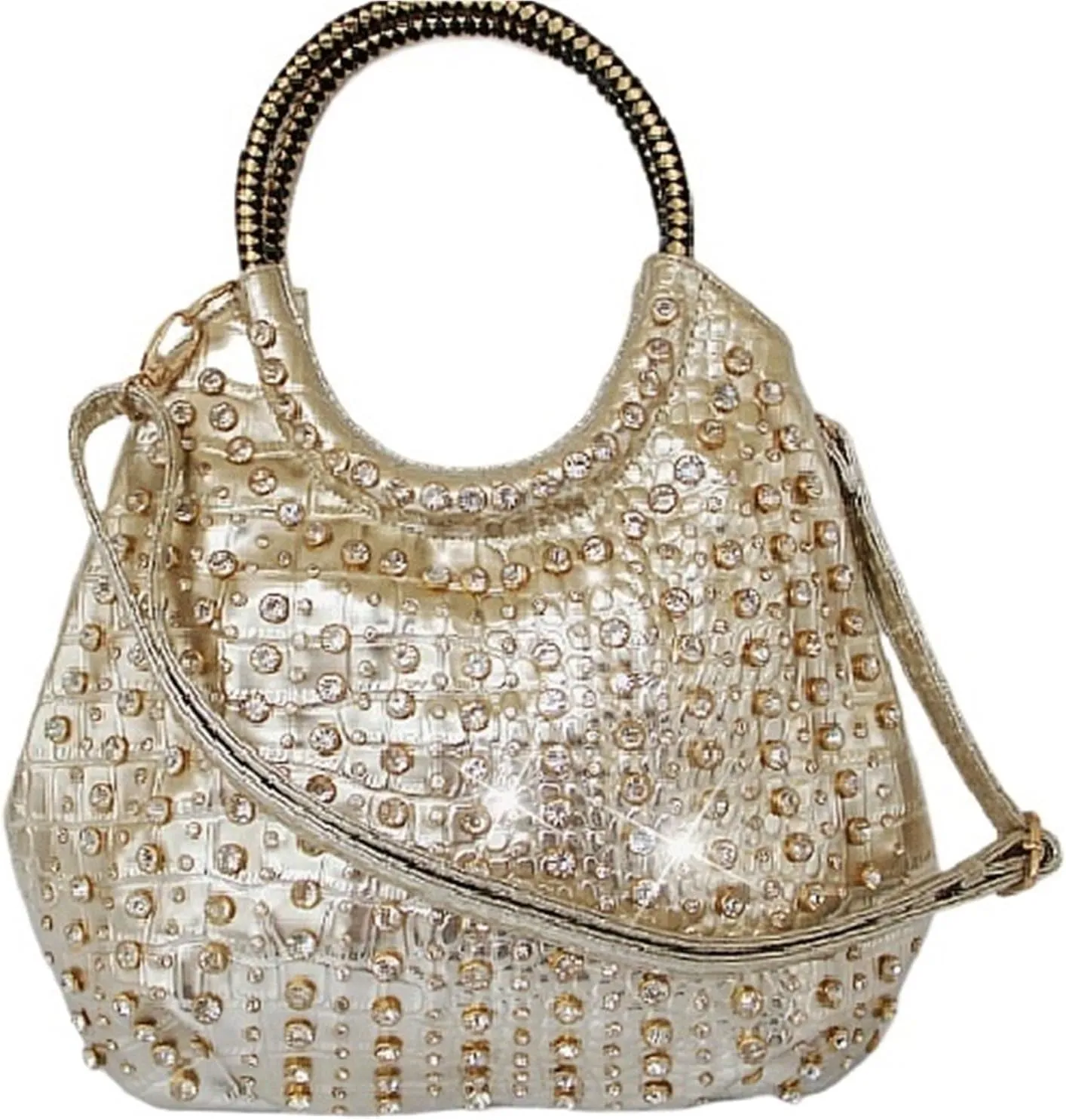 Diamonds Women Handbags Genuine Leather Shoulder Bag Female White Rhinestone Messenger Crossbody Tote Bags For Walks