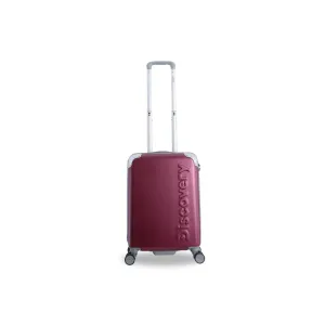 Discovery Focus ABS Hardside Carry-on Travel Buisness Luggage, Durable Lightweight 4 Double Wheel Trolley Bag, TSA Combination Lock, 20" Suitcase, Small Cabin Trolley - Purple.