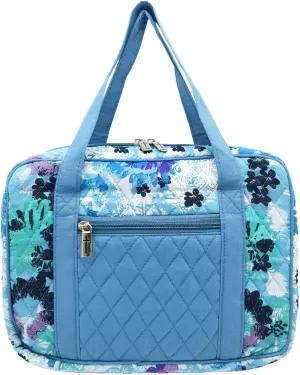 DIWI Quilted Bible Cover Extra Large Sizes 11.25 X 8.25 X 2.75 Inches Bible Tote Good Book Case (XL, C2 Watercolor Blue)
