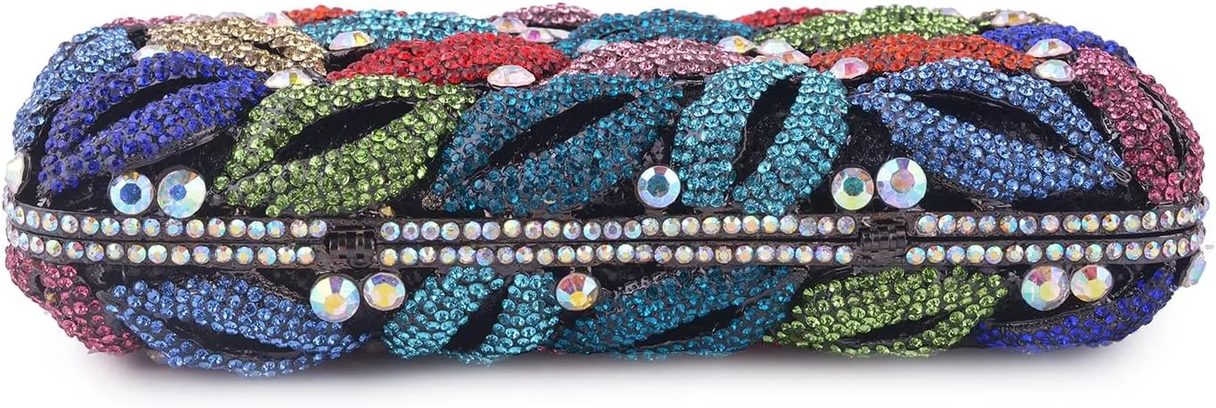 DJBM Women Lips Shaped Rhinestone Clutch Metal Crystal Evening Bags for Women Clutch Purse for Evening Party Cocktail