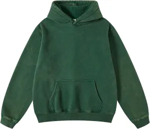 Dnzzs Womens Oversized Hoodie Acid Wash Hoodie Vintage Sweatshirt Heavyweight Fleece Cotton Streetwear Trendy Sweatshirts