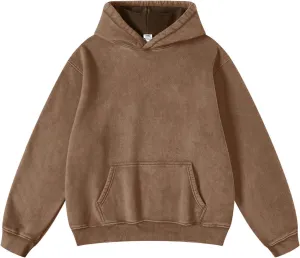 Dnzzs Womens Oversized Hoodie Acid Wash Hoodie Vintage Sweatshirt Heavyweight Fleece Cotton Streetwear Trendy Sweatshirts