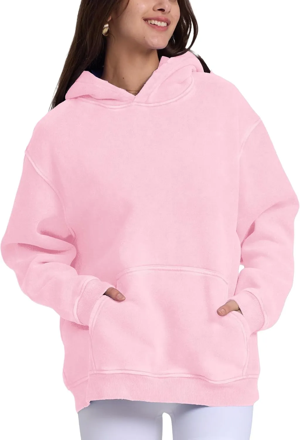 Dnzzs Womens Oversized Hoodie Acid Wash Hoodie Vintage Sweatshirt Heavyweight Fleece Cotton Streetwear Trendy Sweatshirts