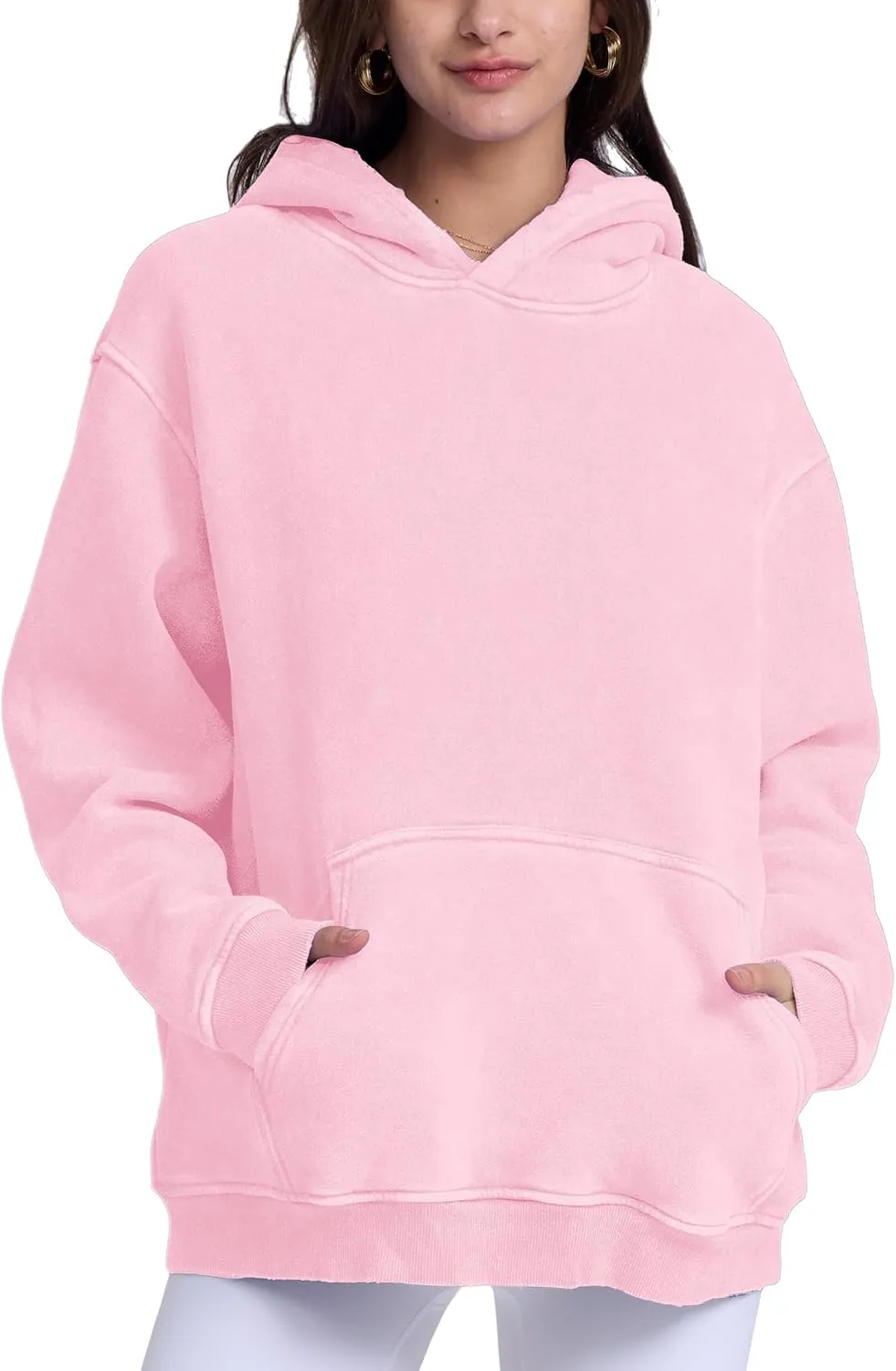 Dnzzs Womens Oversized Hoodie Acid Wash Hoodie Vintage Sweatshirt Heavyweight Fleece Cotton Streetwear Trendy Sweatshirts