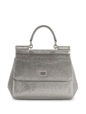 Dolce & Gabbana Sicily Crystal Embellished Medium Handbag