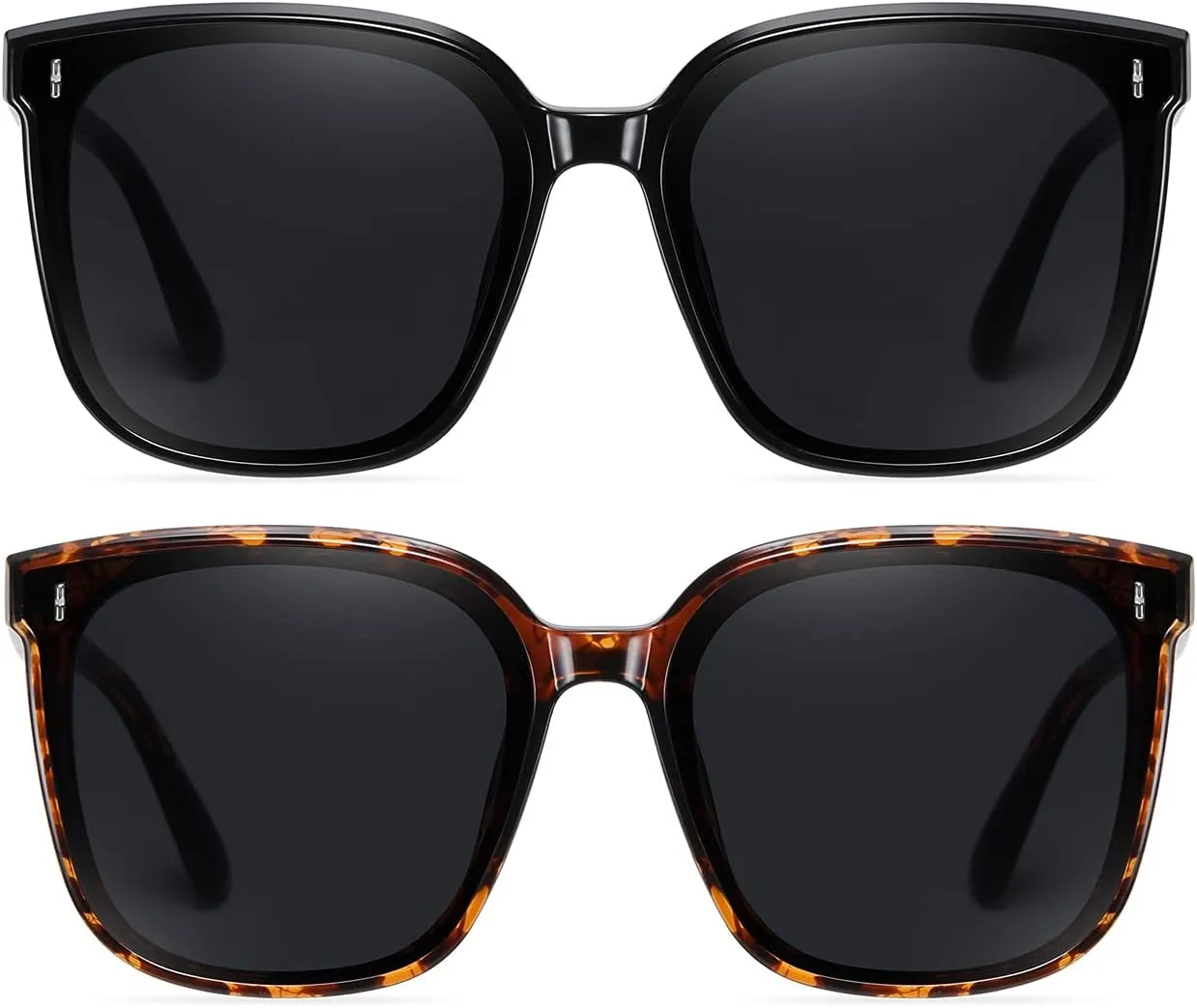 Dollger Retro Oversized Square Sunglasses for Women Trendy Classic Style Sun Glasses UV400 Protection