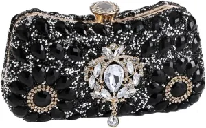 Dreubea Clutch Purses for Women Rhinestone Evening Bag Sparkling Crystal Wedding Party Handbags