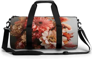 Duffel Bag for Men Women Gym Bag Bouquet of Flowers Travel Duffel Bag Waterproof Overnight Bag for Sports Workout