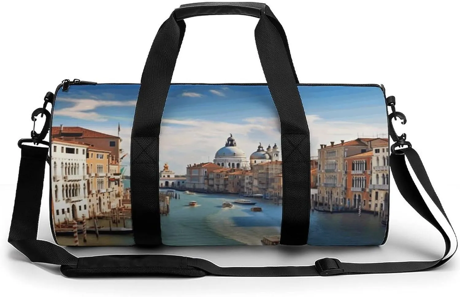 Duffel Bag for Men Women Gym Bag Grand Canal in Italy Travel Duffel Bag Waterproof Overnight Bag for Sports Workout