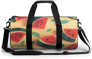 Duffel Bag for Men Women Gym Bag Summer Watermelon Travel Duffel Bag Waterproof Overnight Bag for Sports Workout