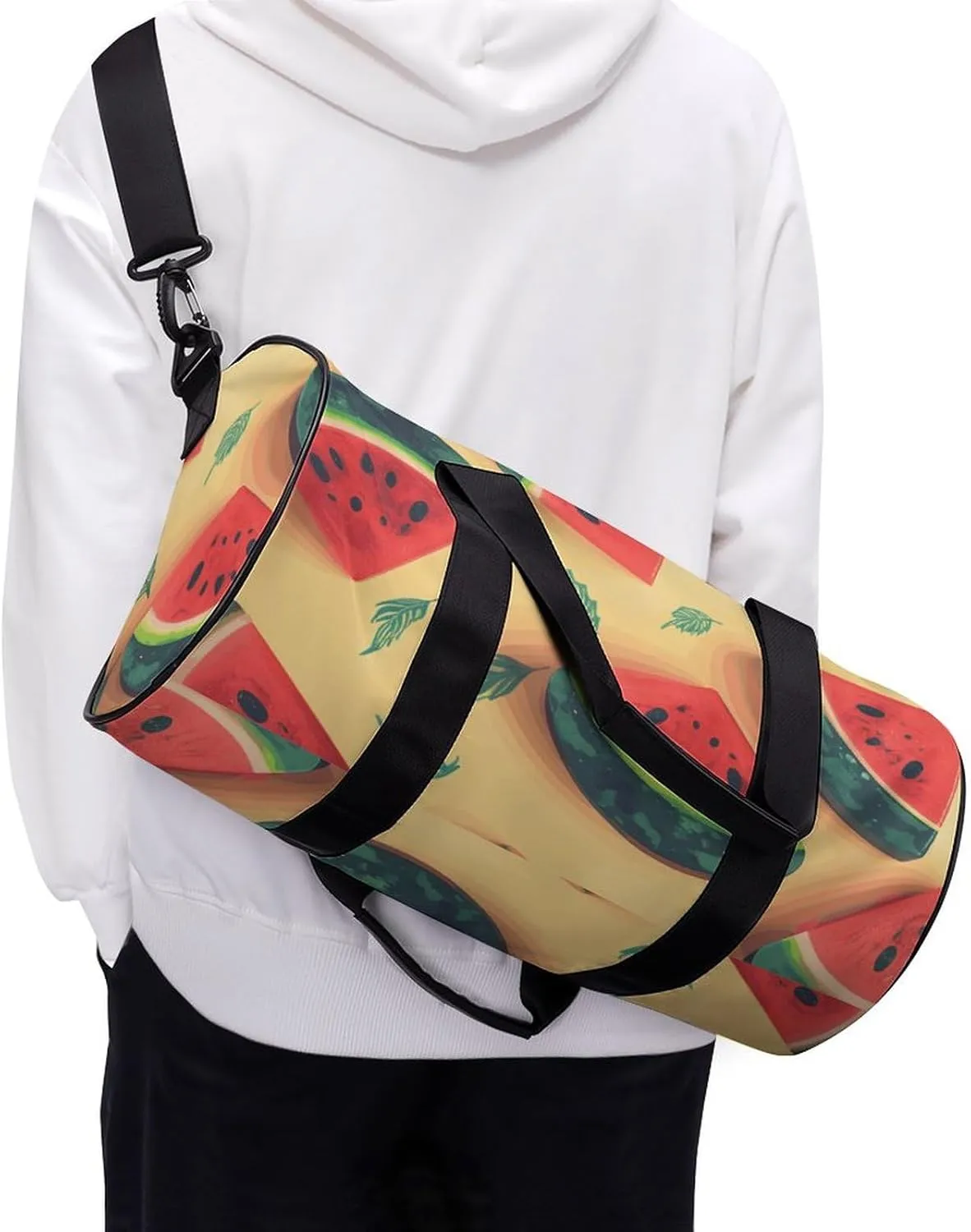 Duffel Bag for Men Women Gym Bag Summer Watermelon Travel Duffel Bag Waterproof Overnight Bag for Sports Workout