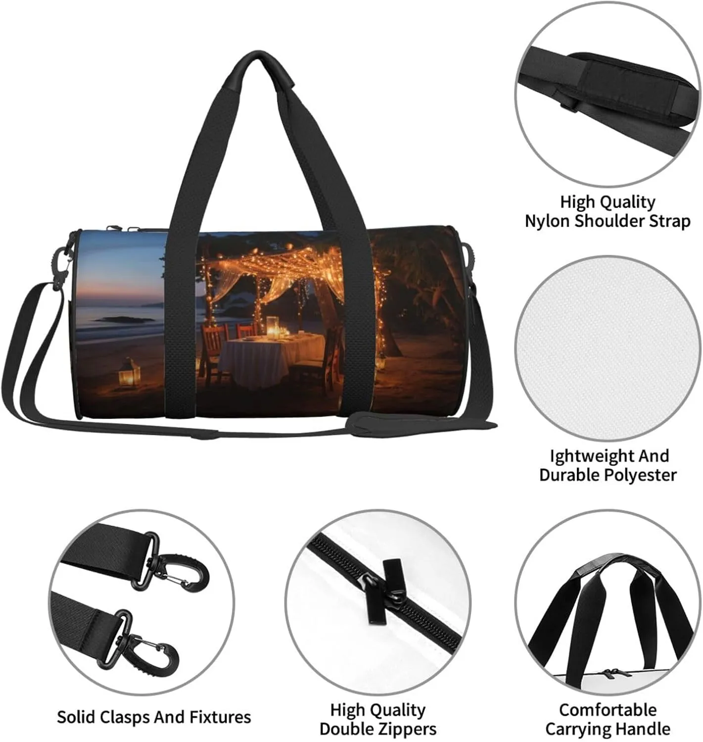 Duffel Bag for Men Women Small Gym Bag Beach dinner Travel Duffel Bag Waterproof Overnight Bag for Sports Workout