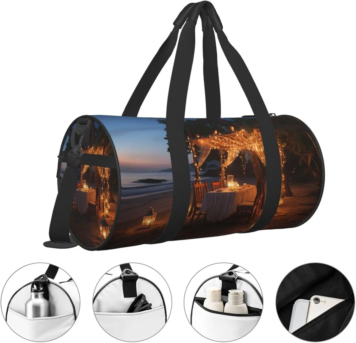 Duffel Bag for Men Women Small Gym Bag Beach dinner Travel Duffel Bag Waterproof Overnight Bag for Sports Workout