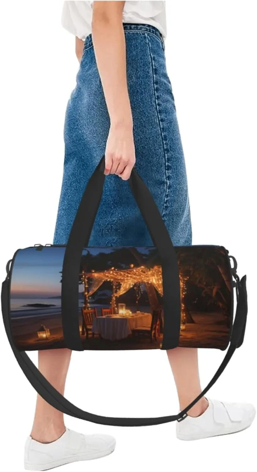 Duffel Bag for Men Women Small Gym Bag Beach dinner Travel Duffel Bag Waterproof Overnight Bag for Sports Workout