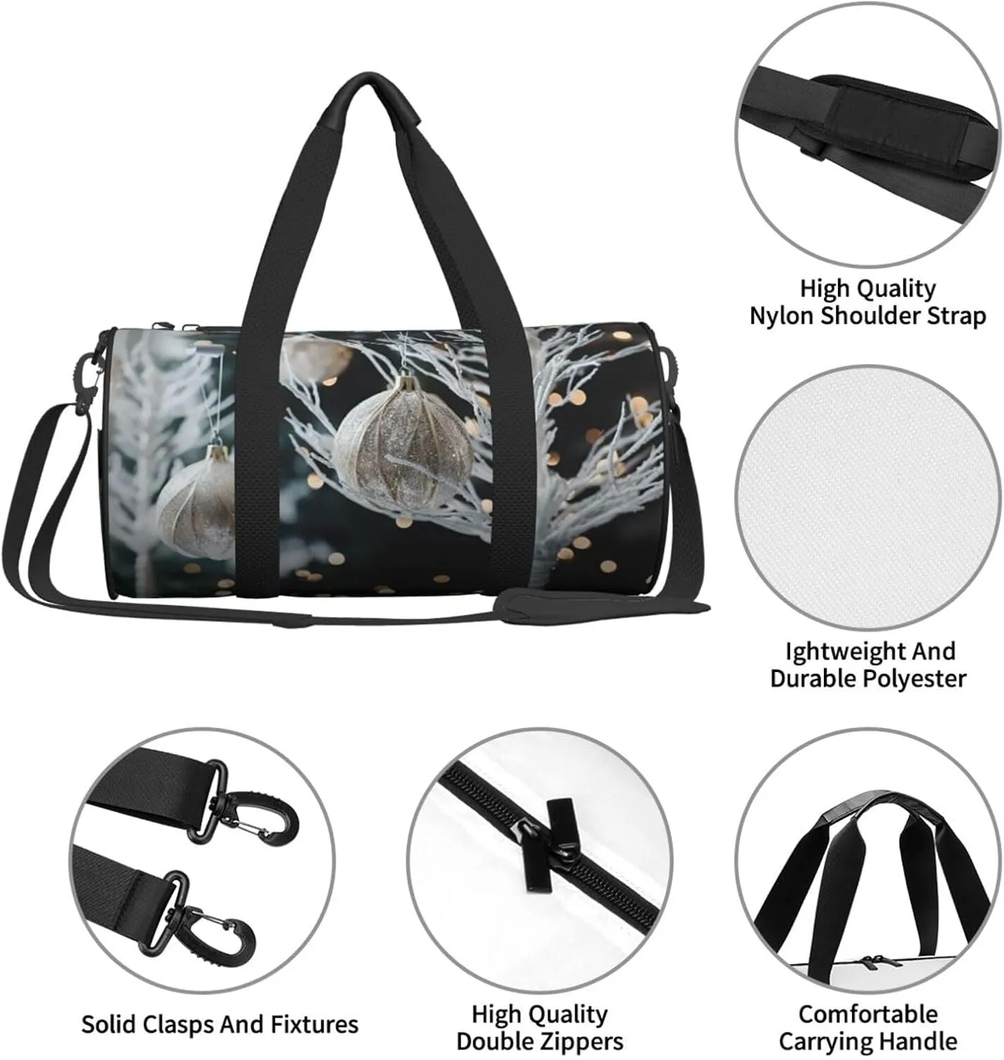 Duffel Bag for Men Women Small Gym Bag Tree Decor Travel Duffel Bag Waterproof Overnight Bag for Sports Workout