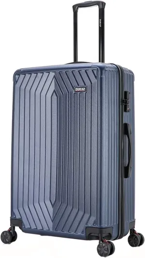 DUKAP STRATOS 28 Inch Large Hardside Luggage with GEL Handle and TSA Lock Travel Suitcase with Spinner Wheels and Studs Blue