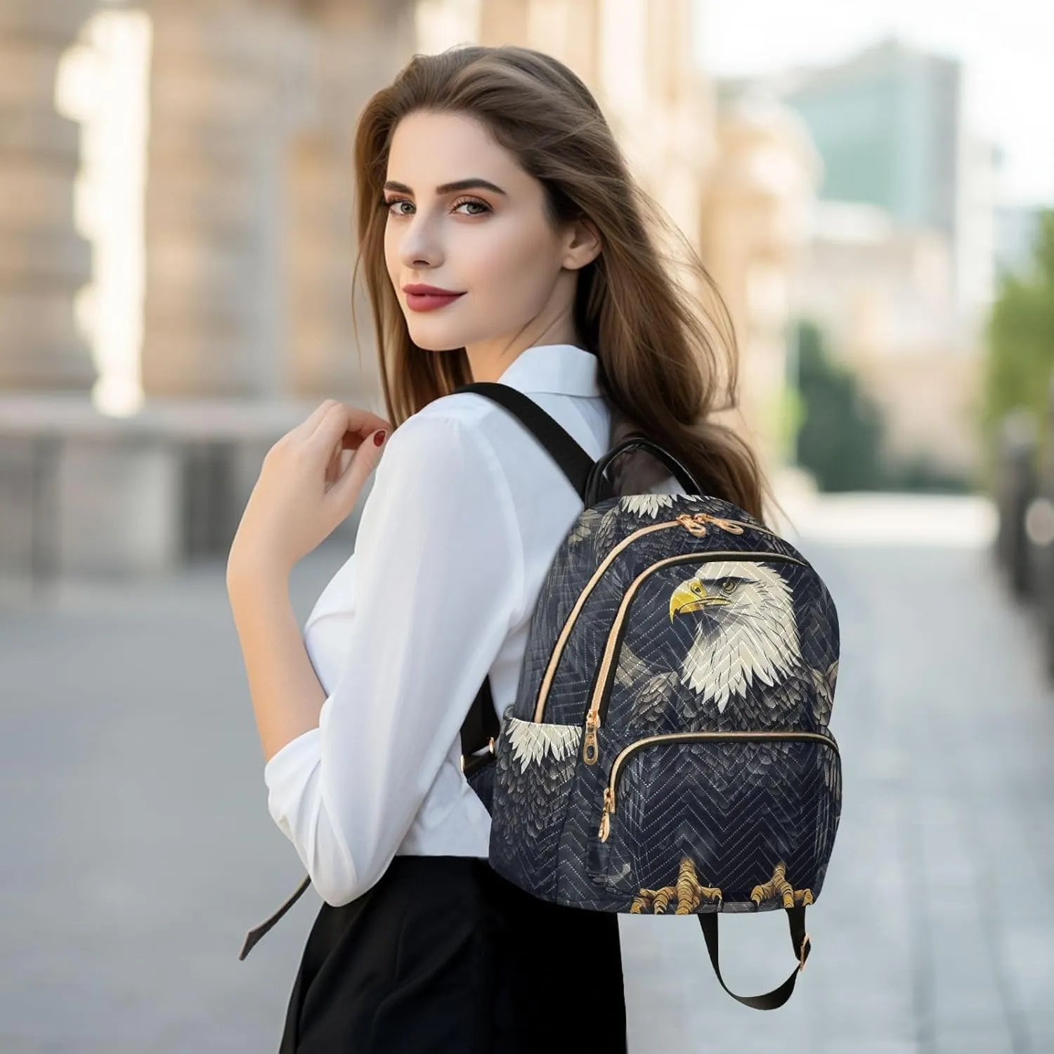Eagle Mini Backpack Purse for Women Cute Backpack Light Weight Fashion Daypack for Work Travel Daily Backpack