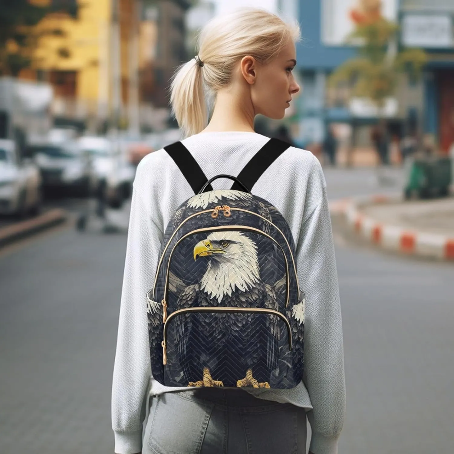 Eagle Mini Backpack Purse for Women Cute Backpack Light Weight Fashion Daypack for Work Travel Daily Backpack