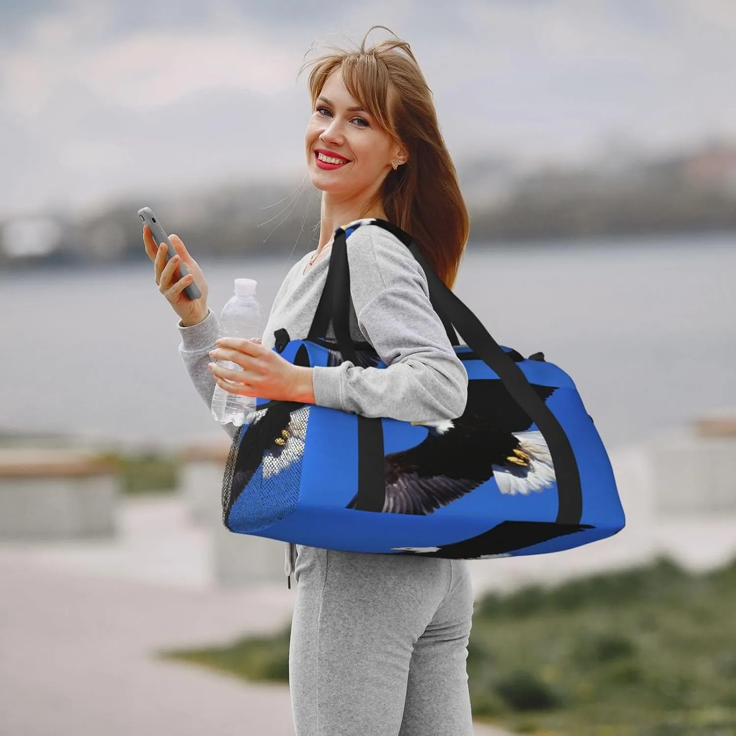 Eagle Travel Duffel Bag Large Foldable Waterproof Overnight Bag For Beach Swim Bags Pool Sports Gym