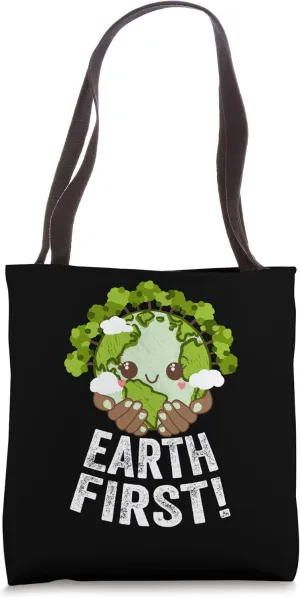 Earth First Sustainable Nature Lover Zero Waste Tote Bag
