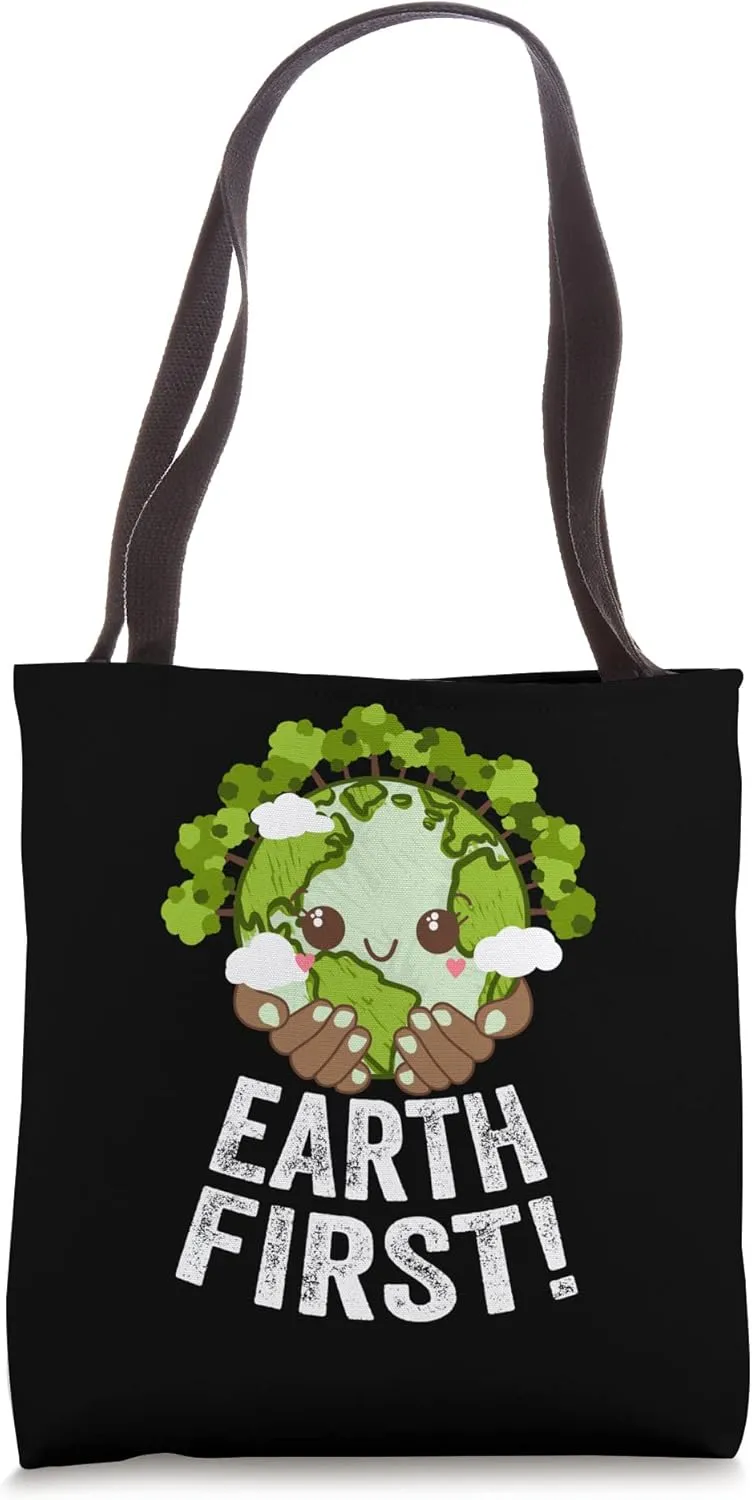 Earth First Sustainable Nature Lover Zero Waste Tote Bag