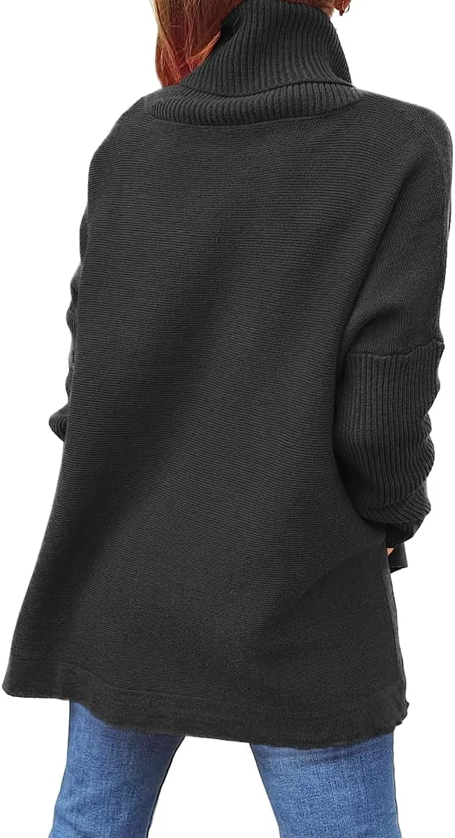 EFAN Women's Turtleneck Oversized Sweaters Fall Outfits Clothes Long Pullover Winter Tunic Tops 2025