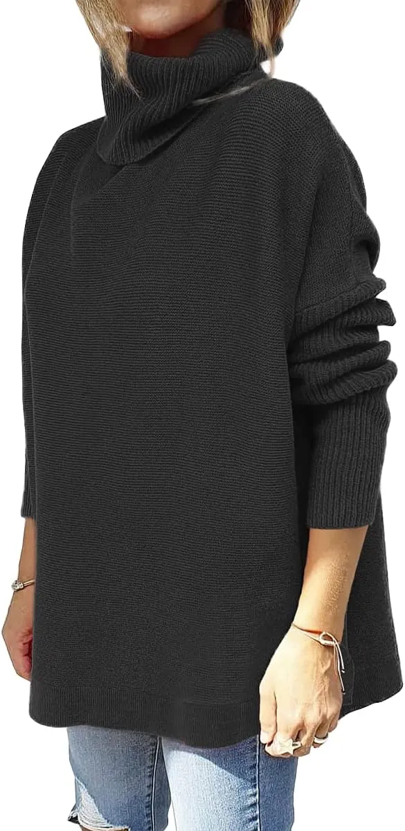 EFAN Women's Turtleneck Oversized Sweaters Fall Outfits Clothes Long Pullover Winter Tunic Tops 2025