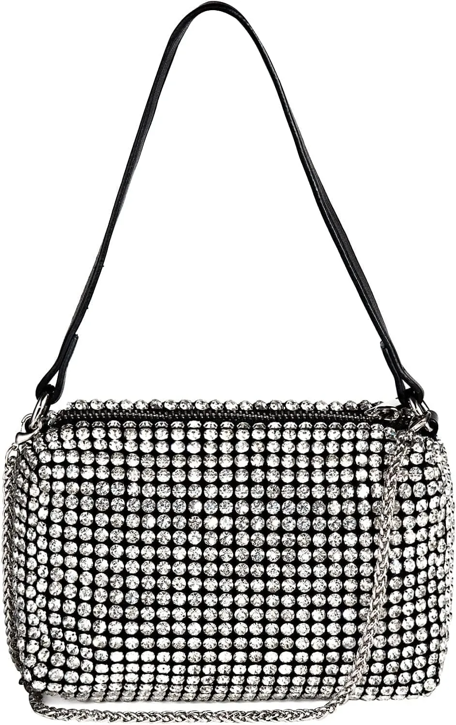 Eiyye Crystal Rhinestone Crossbody Bag Women's Evening Bag Rhinestone Black Shoulder Bag For Party Wedding Handbags