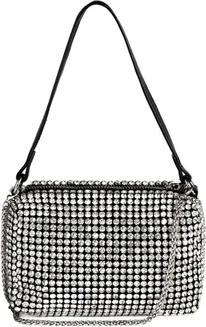 Eiyye Crystal Rhinestone Crossbody Bag Women's Evening Bag Rhinestone Black Shoulder Bag For Party Wedding Handbags