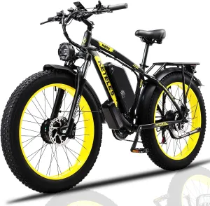 Electric Bike 1000W/2000W Motor, UL Certified, 48V 15/23AH Removable Battery, 26" Fat Tire All-Terrain Ebike, Aluminum Frame, Dual Hydraulic Suspension, Front and Rear Lights, 28-32MPH