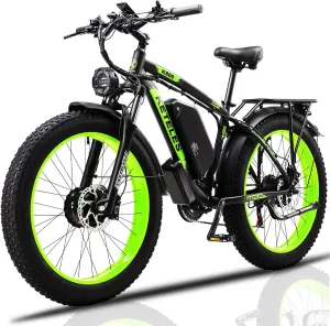 Electric Bike 1000W/2000W Motor, UL Certified, 48V 15/23AH Removable Battery, 26" Fat Tire All-Terrain Ebike, Aluminum Frame, Dual Hydraulic Suspension, Front and Rear Lights, 28-32MPH