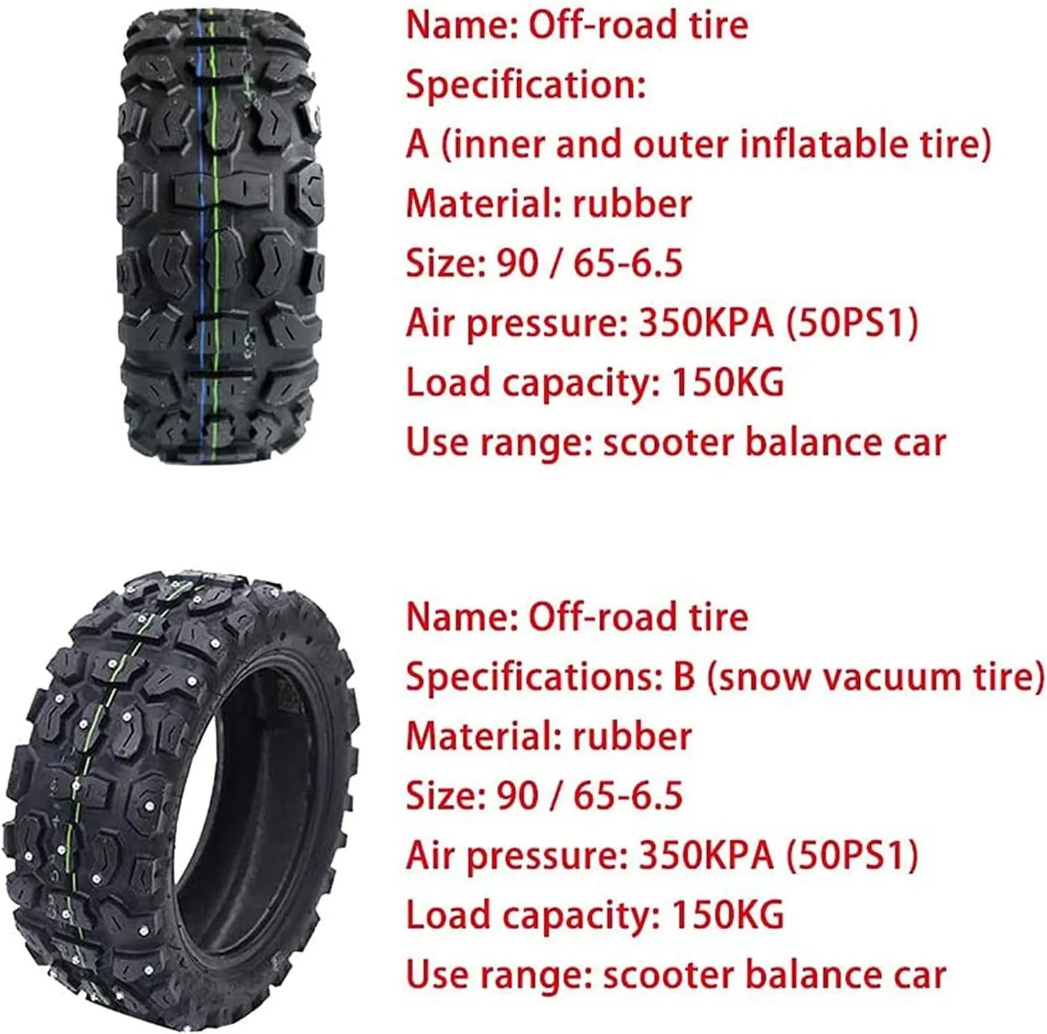 Electric vehicle tires Electric Scooter Tires, 11-Inch All-Terrain Tires, 90/65-6.5 Snow Tires, Non-Slip And Wear-Resistant, Suitable for Electric Vehicle Tire Replacement Electric scooter tires