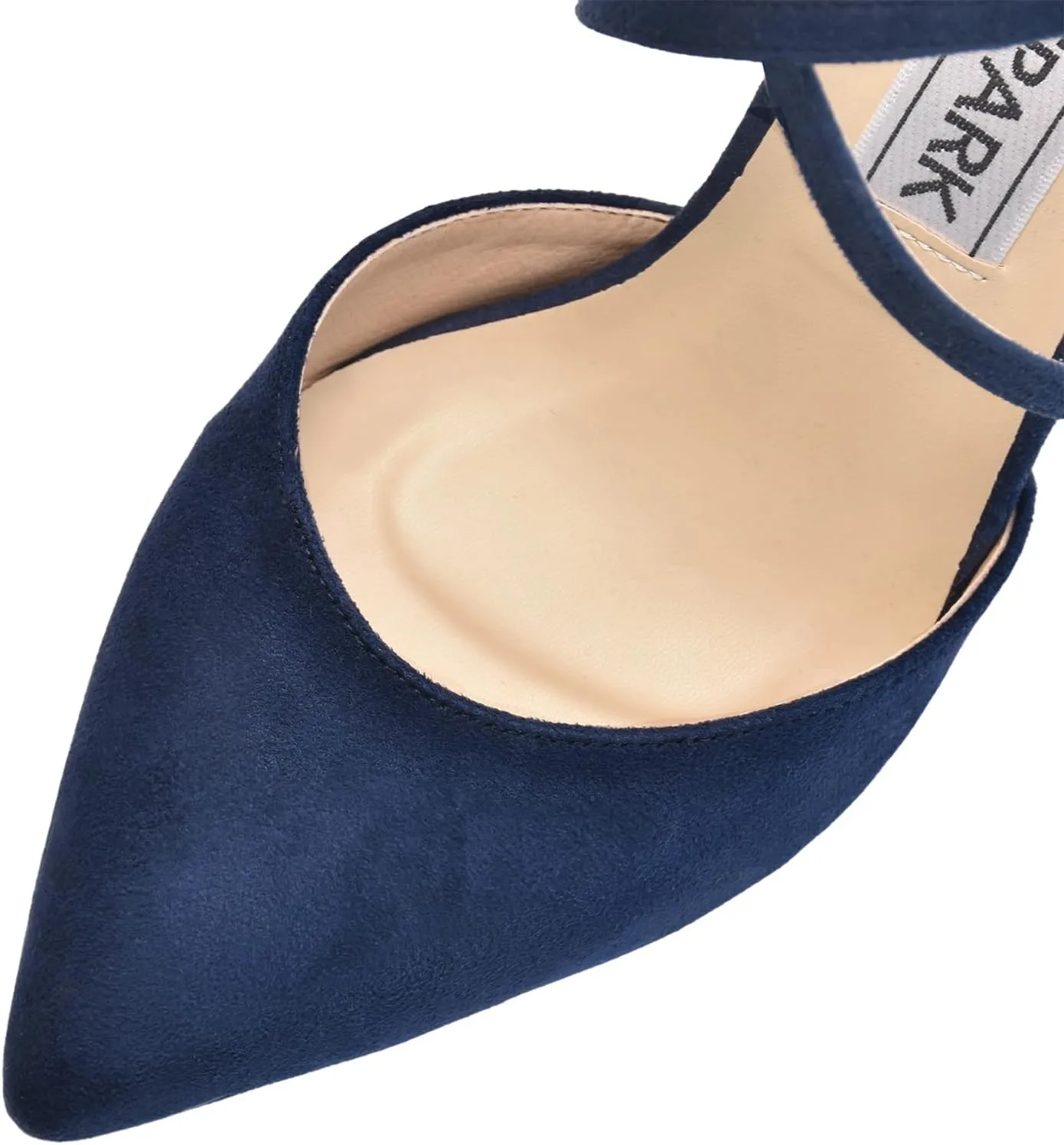 ELEGANTPARK Heels for Women Closed Toe Strappy Pointed High Heel Pumps Satin Pointy Wedding Evening Dress Shoes