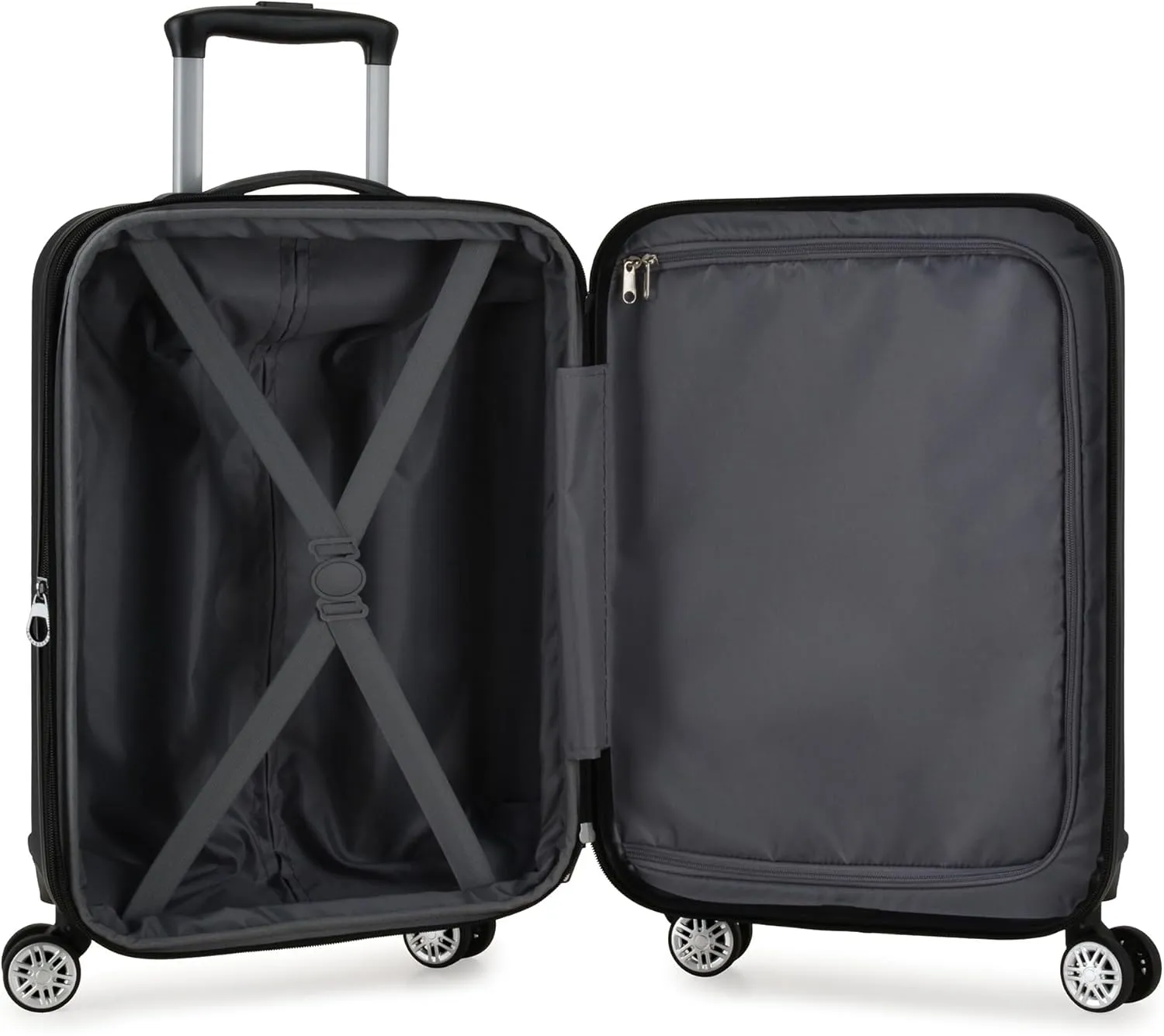 Elite Luggage Expandable Hardside Spinner Luggage, Black, Carry-on 21-Inch