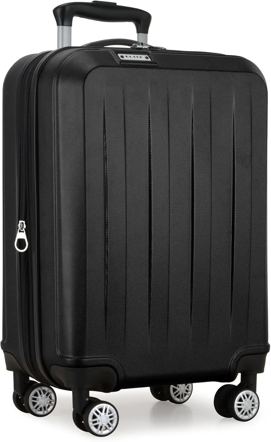 Elite Luggage Expandable Hardside Spinner Luggage, Black, Carry-on 21-Inch