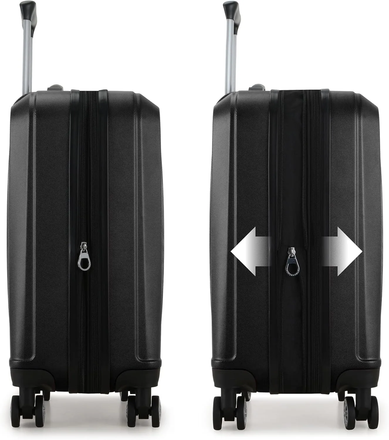 Elite Luggage Expandable Hardside Spinner Luggage, Black, Carry-on 21-Inch