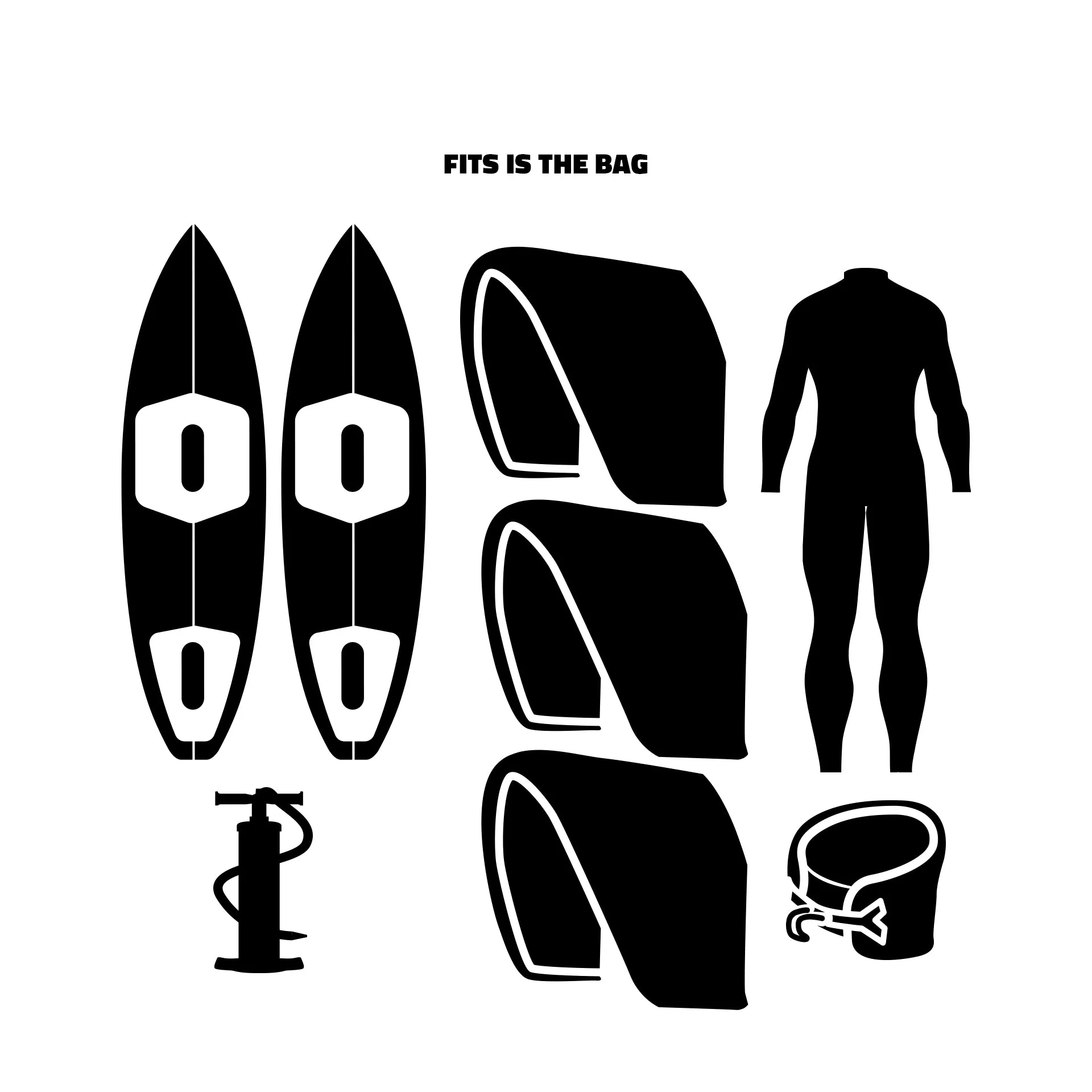 Elite Surf/Kite Board Bag with Slider Wheels