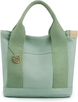 Ellniges]Women's【Multi-Pocket Canvas Tote】 Large Capacity Everyday Shopper Bag | Slim Profile Square Handbag for Urban Lifestyle | Water- Crossbody Purse with Quick-Access Card Slots