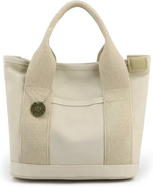 Ellniges]Women's【Multi-Pocket Canvas Tote】 Large Capacity Everyday Shopper Bag | Slim Profile Square Handbag for Urban Lifestyle | Water- Crossbody Purse with Quick-Access Card Slots